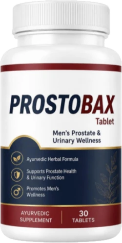 Prostobax टैबलेट की बोतल, 30 टैबलेट, प्रोस्टेट और पेशाब के लिए आयुर्वेदिक सप्लीमेंट